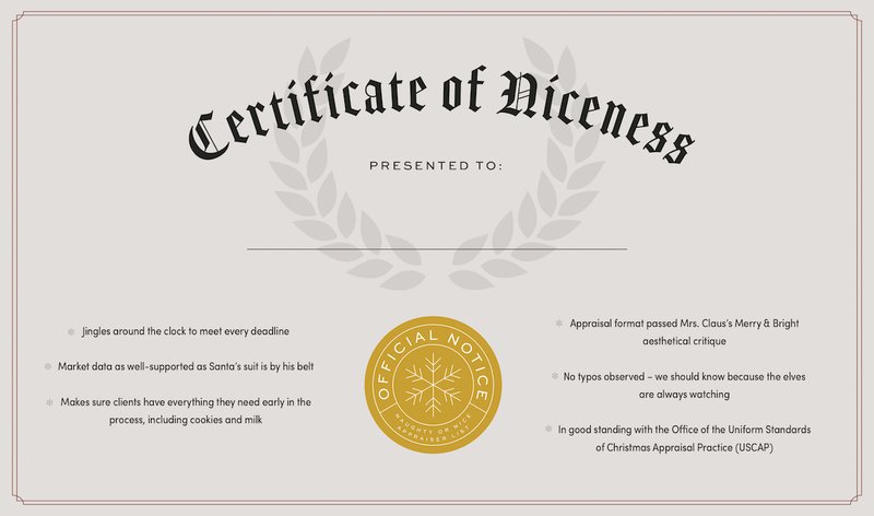 Certificate of Niceness